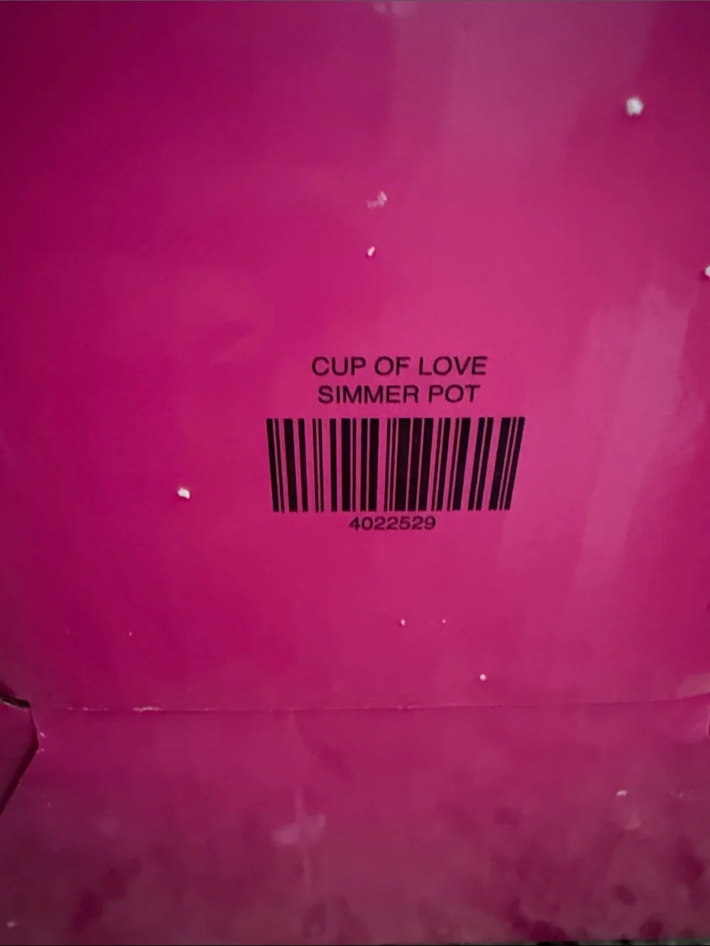 Pink Zebra Cup of Love Simmer Pot - Bright Pink Packaging